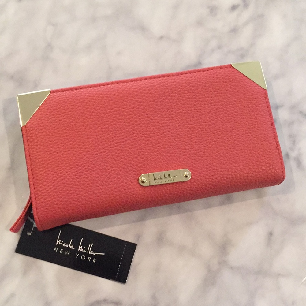 Nicole Miller Patricia Rustic Orange Wallet/New